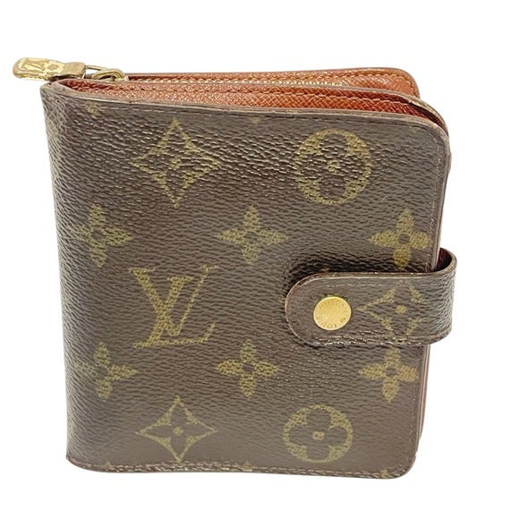 Louis Vuitton Monogram Compact Bifold Wallet Zip/Snap France '03 MI0043 - Picture 1 of 11
